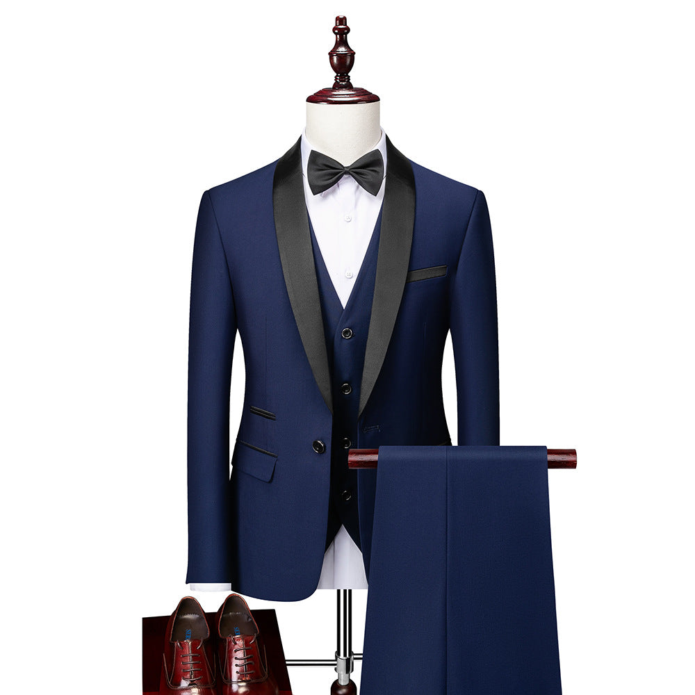 Olvoria | Men's 3-Piece Shawl Collar Tuxedo Suit