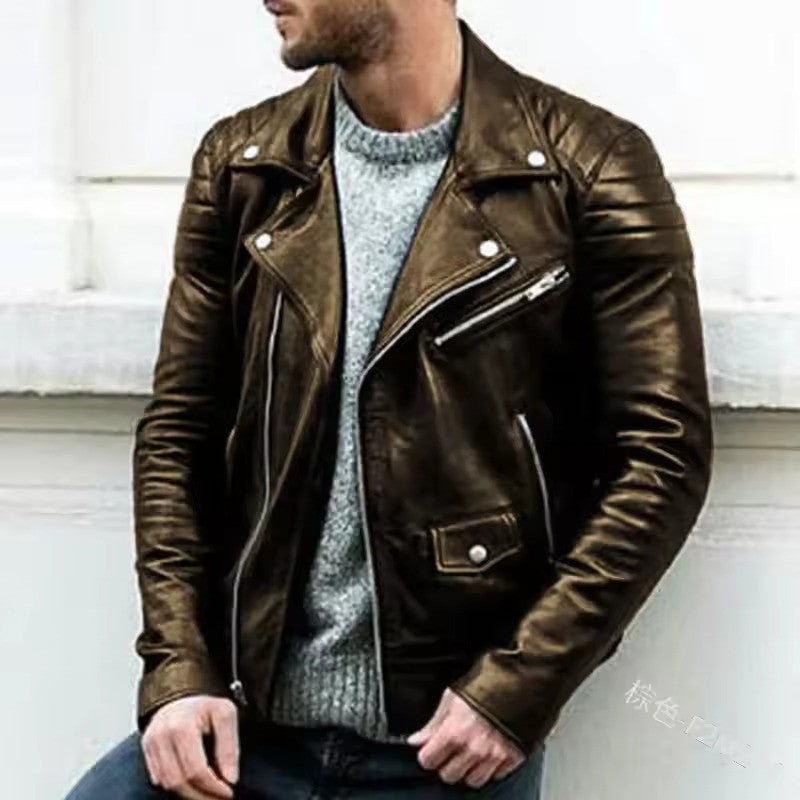 Olvoria | Men's Asymmetrical Biker Jacket