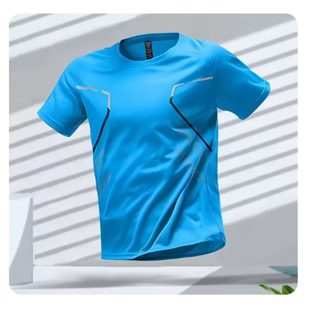 Olvoria | Men's Athletic Performance T-Shirt with Reflective Accents
