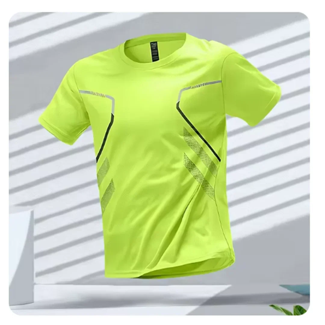 Olvoria | Men's Athletic Performance T-Shirt with Reflective Accents