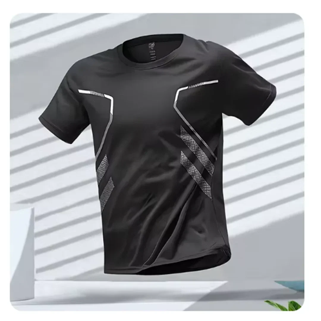 Olvoria | Men's Athletic Performance T-Shirt with Reflective Accents