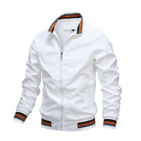 Olvoria | Chaqueta bomber para hombre con cuello a rayas