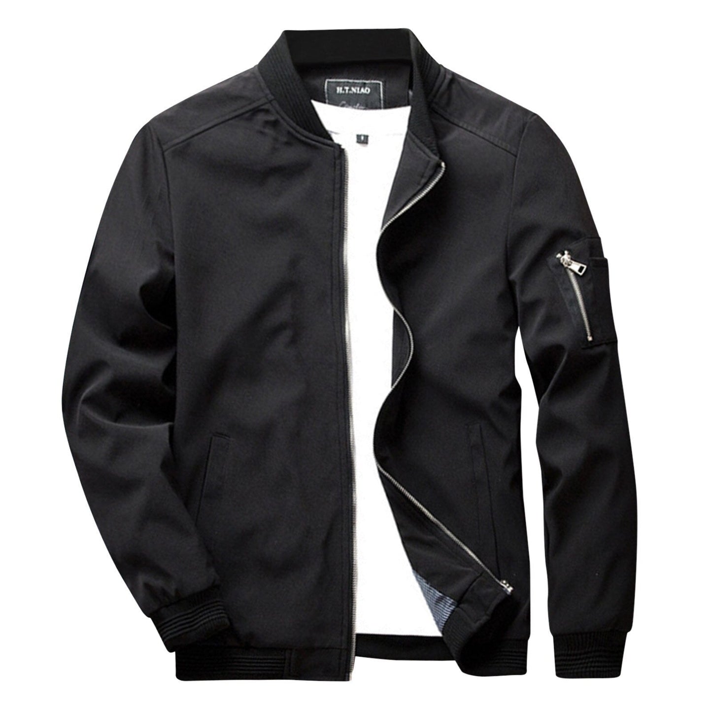Olvoria | Men's Bomber Jacket - Zipper Detail