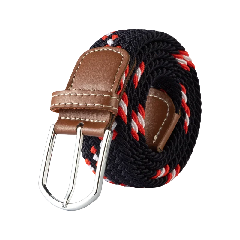 Olvoria | Men's Braided Elastic Belt with Metal Buckle