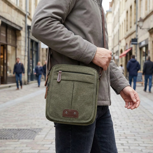 Olvoria | Men's Canvas Crossbody Bag