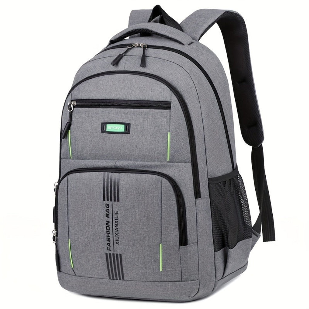 Olvoria | Men's Casual Backpack | Striped Accent