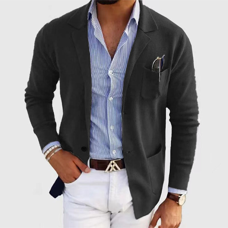 Olvoria | Men's Casual Blazer with Flap Pockets