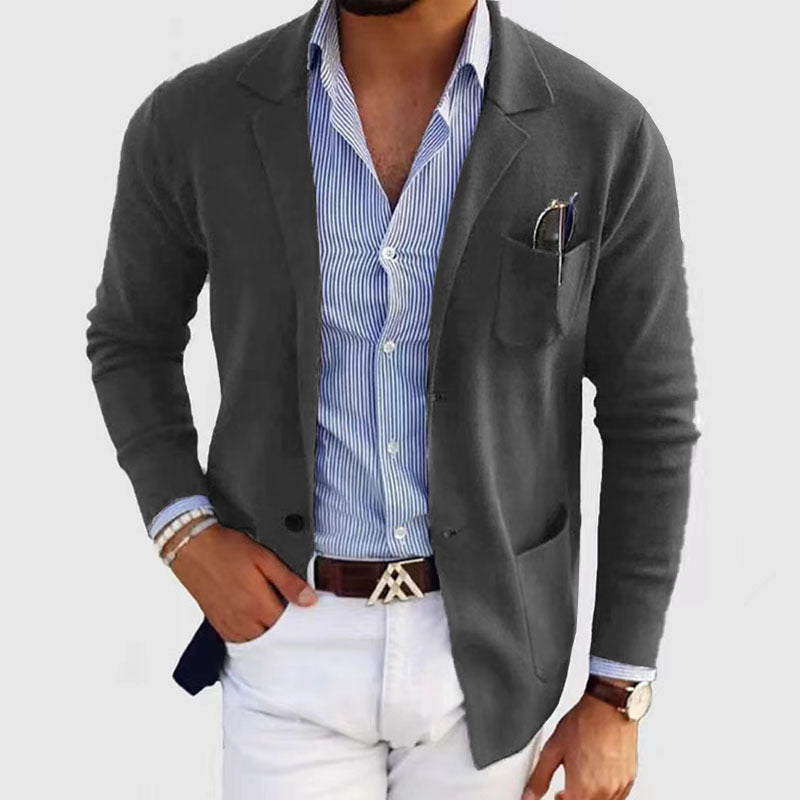 Olvoria | Men's Casual Blazer with Flap Pockets