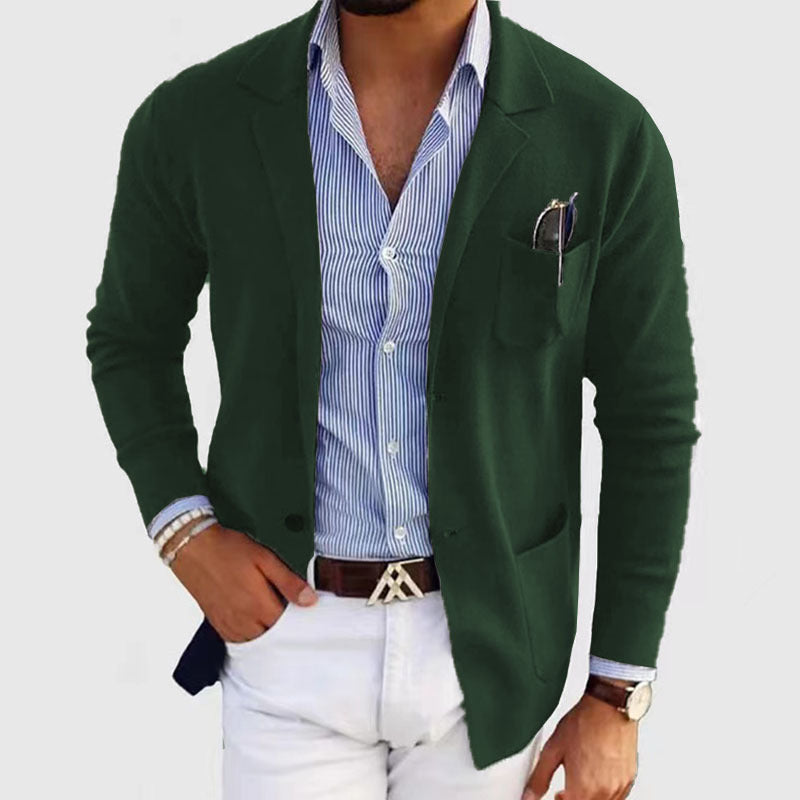 Olvoria | Men's Casual Blazer with Flap Pockets
