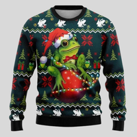 Olvoria | Suéter Navideño para Hombre con Estampado Festivo de Animales