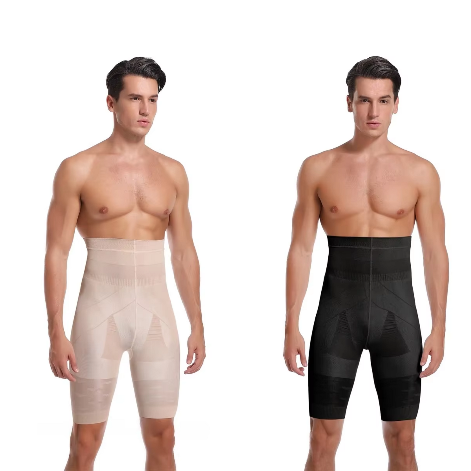 Olvoria | Men's Compression Shorts - High Waisted Tummy Control