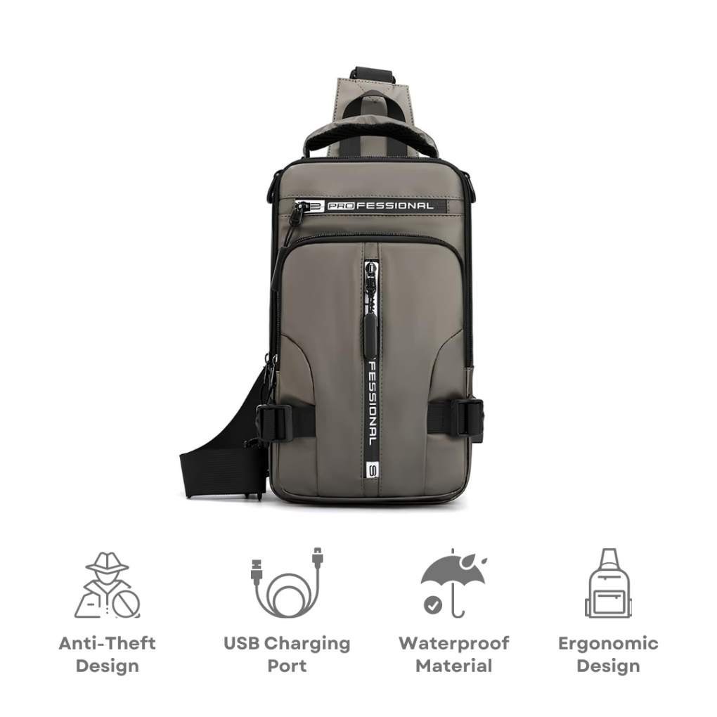 Olvoria | Men's Convertible Crossbody Chest Bag