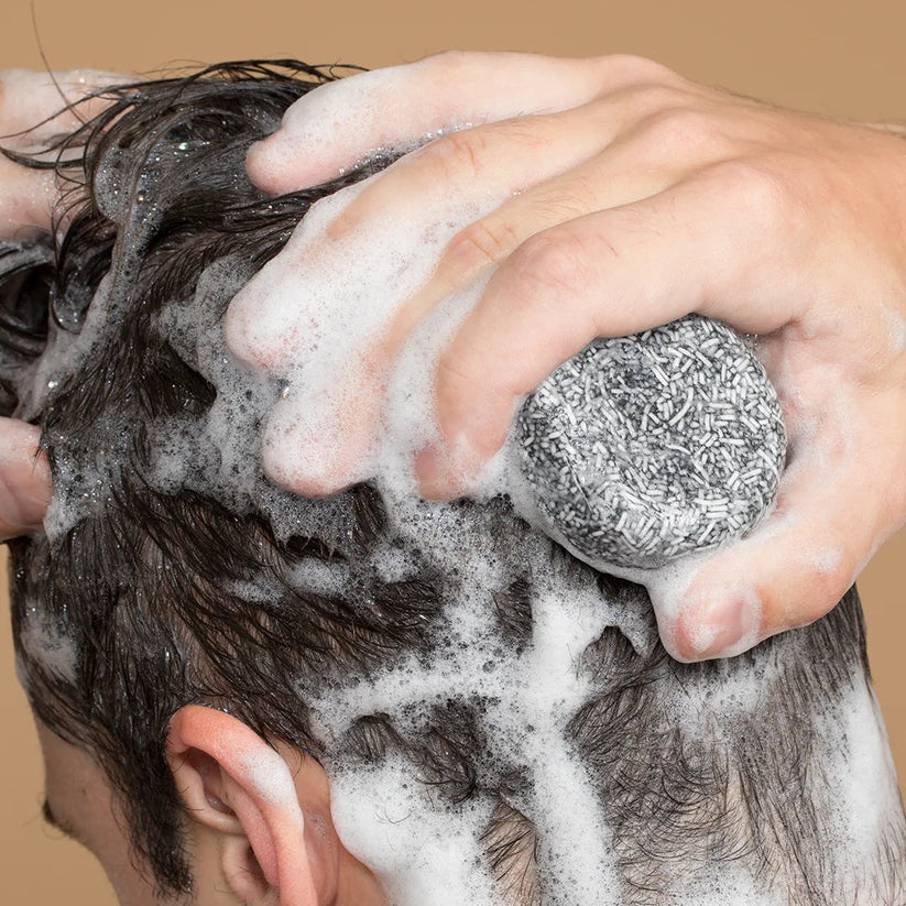 Olvoria | Men's Grey Coverage Shampoo Bar for Hair & Beard
