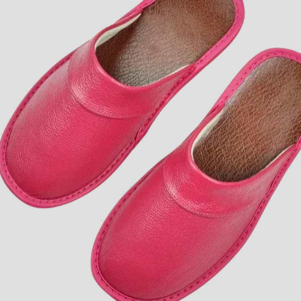 Olvoria | Men's Leather Mules - Slip-On Comfort