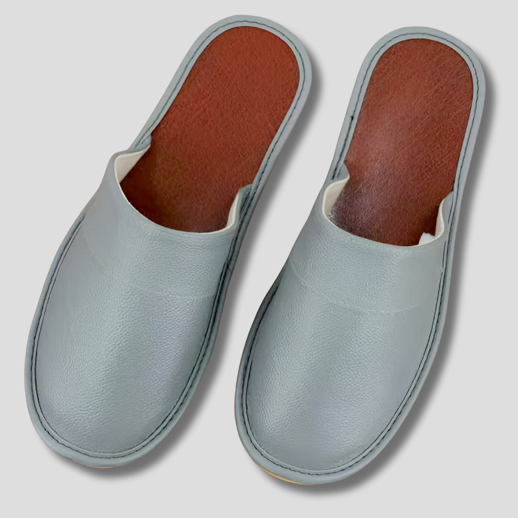 Olvoria | Men's Leather Mules - Slip-On Comfort
