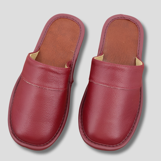 Olvoria | Men's Leather Mules - Slip-On Comfort