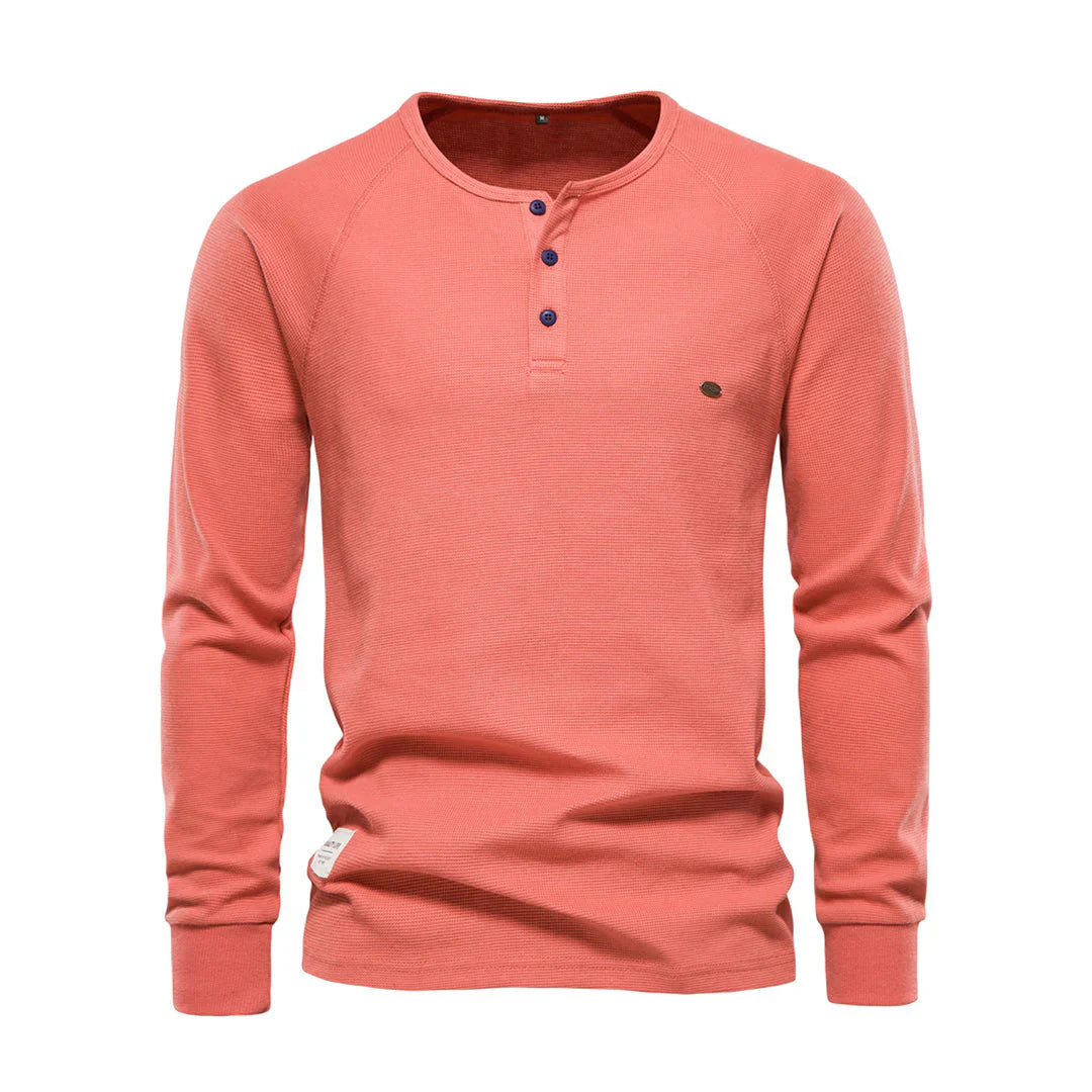 Olvoria | Men's Long Sleeve Henley Shirt