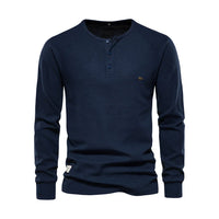 Olvoria | Camisa Henley de manga larga para hombre