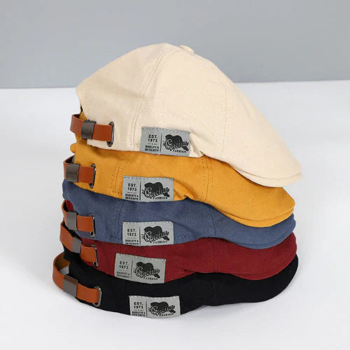 Olvoria | Men's Newsboy Cap Adjustable Flat Cap