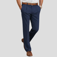Olvoria | Pantalones Casual de Vestir para Hombre con Pliegues