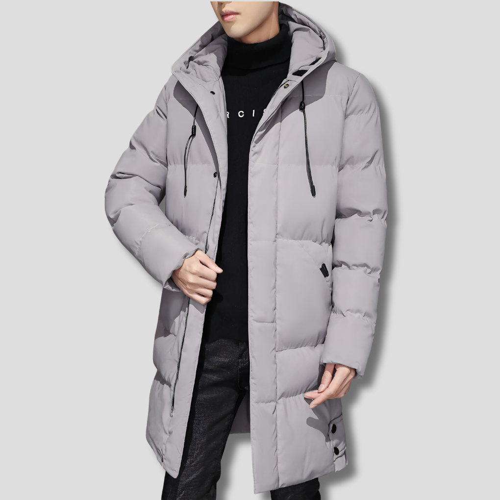 Olvoria | Men's Puffer Parka Jacket with Hood