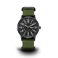 Olvoria | Montre robuste pour homme style militaire étanche en acier inoxydable