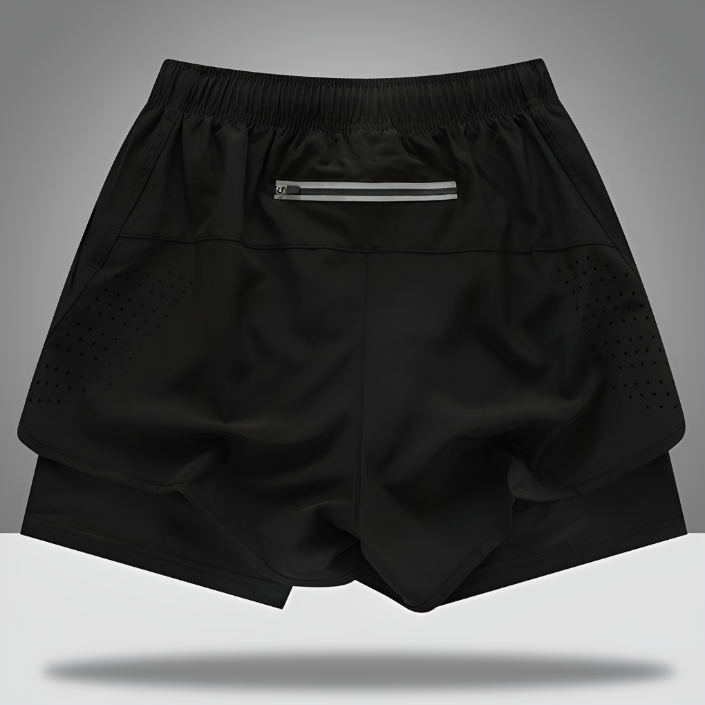 Olvoria | Men's Running Shorts with Zippered Pocket