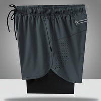 Olvoria | Short de course pour homme avec poche zippée