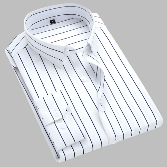 Olvoria | Men's Striped Oxford Button-Down Shirt