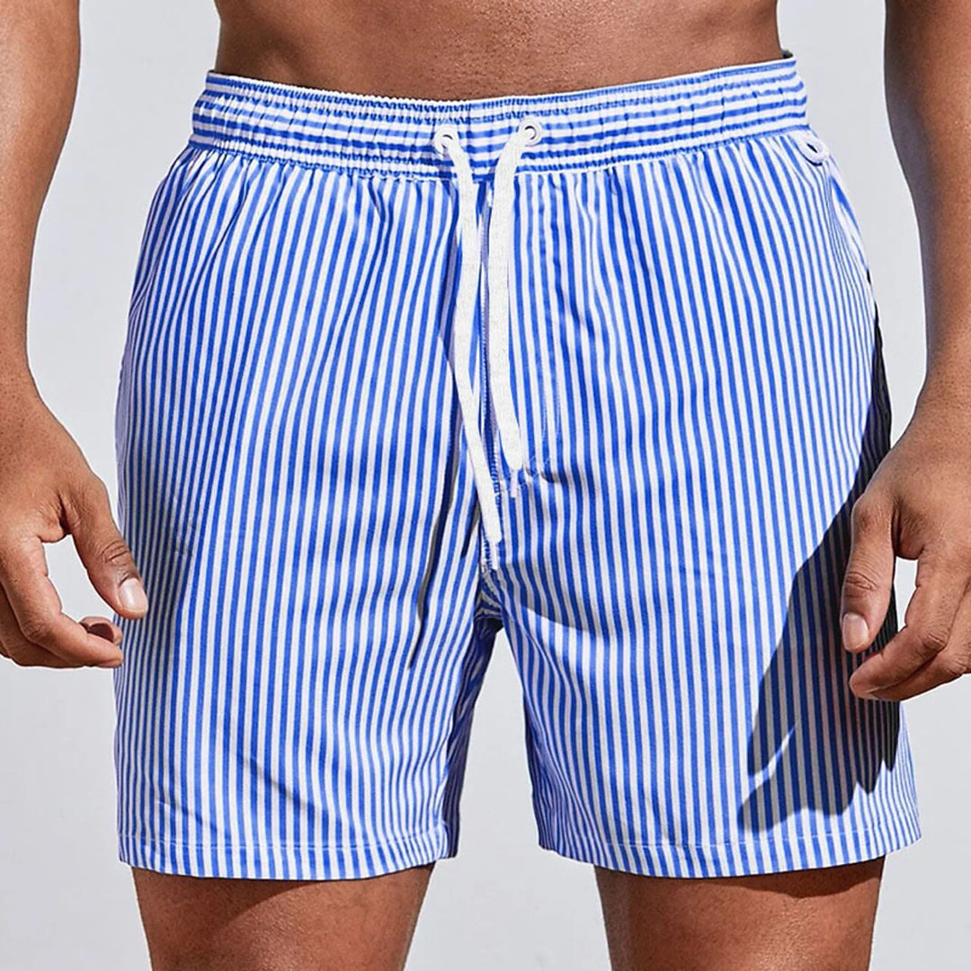Olvoria | Men's Striped Swim Shorts