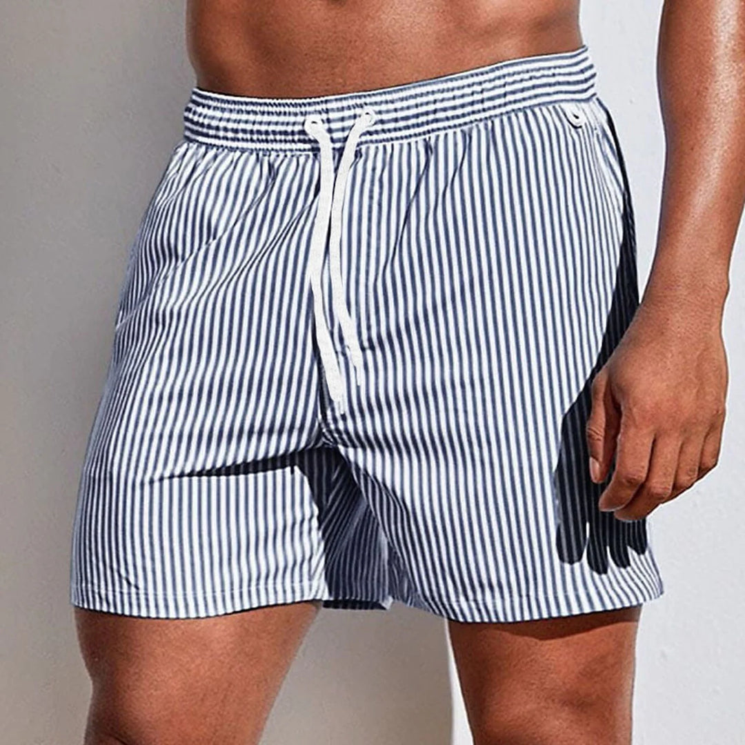 Olvoria | Men's Striped Swim Shorts