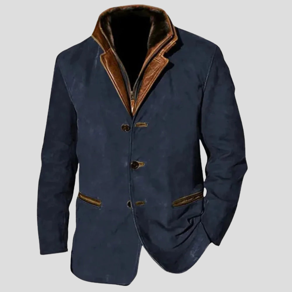 Olvoria | Men's Suede Blazer Jacket