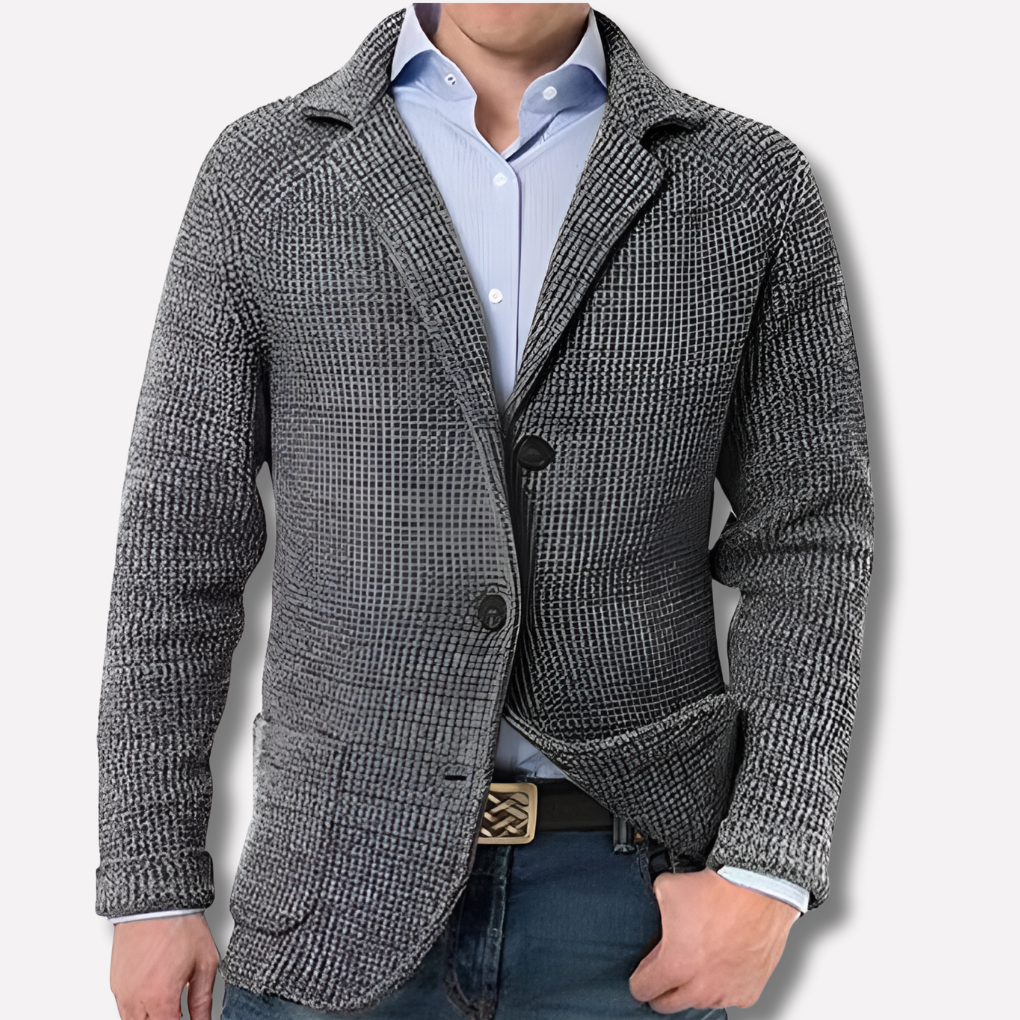 Olvoria | Men's Textured Knit Blazer