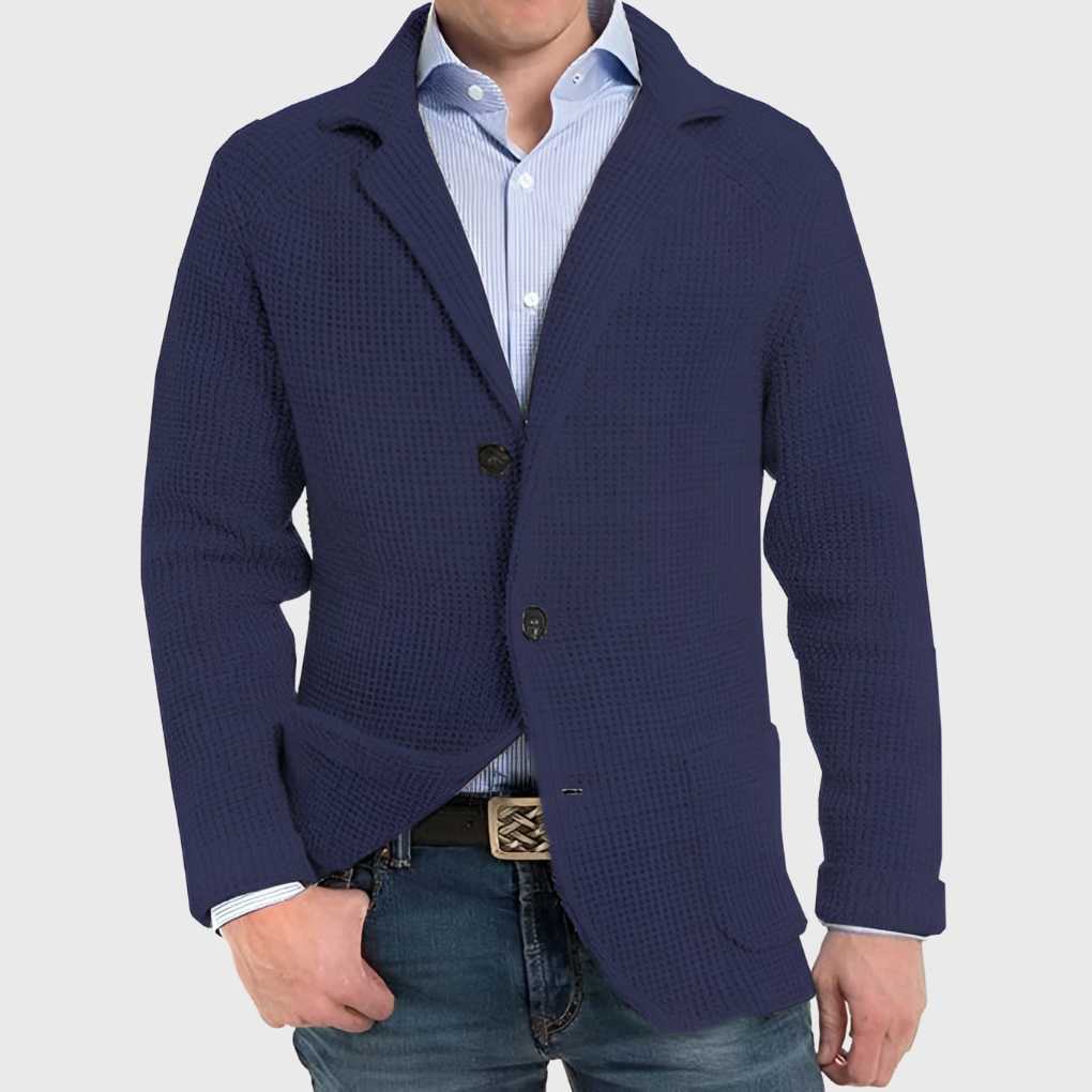 Olvoria | Men's Textured Knit Blazer
