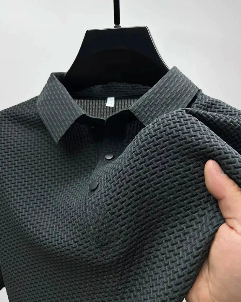 Olvoria | Men's Textured Polo Shirt