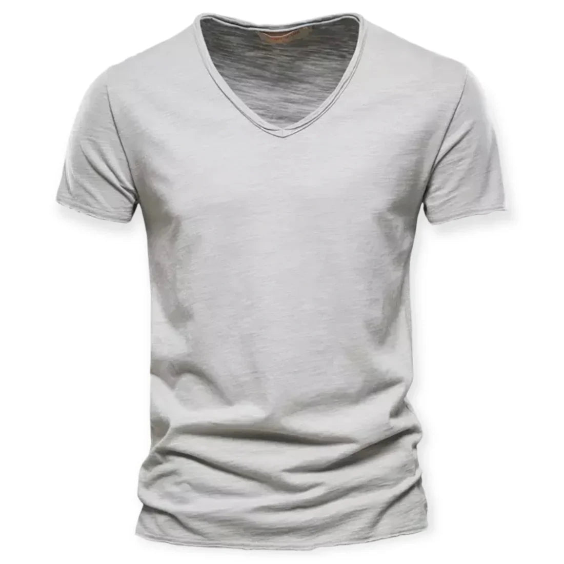 Olvoria | Men's V-Neck T-Shirt with Distressed Collar