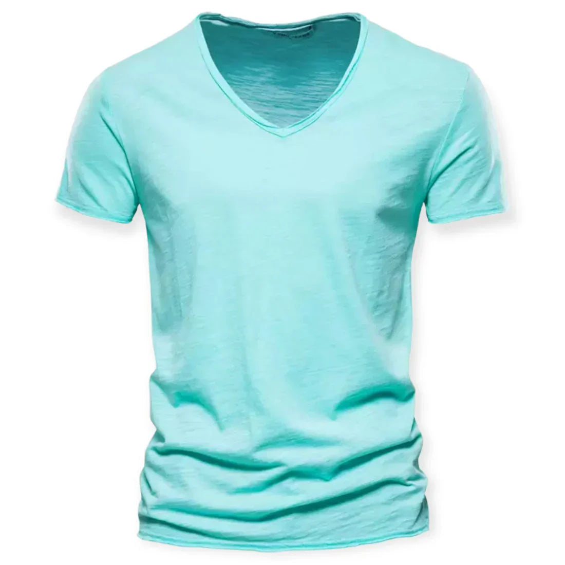 Olvoria | Men's V-Neck T-Shirt with Distressed Collar