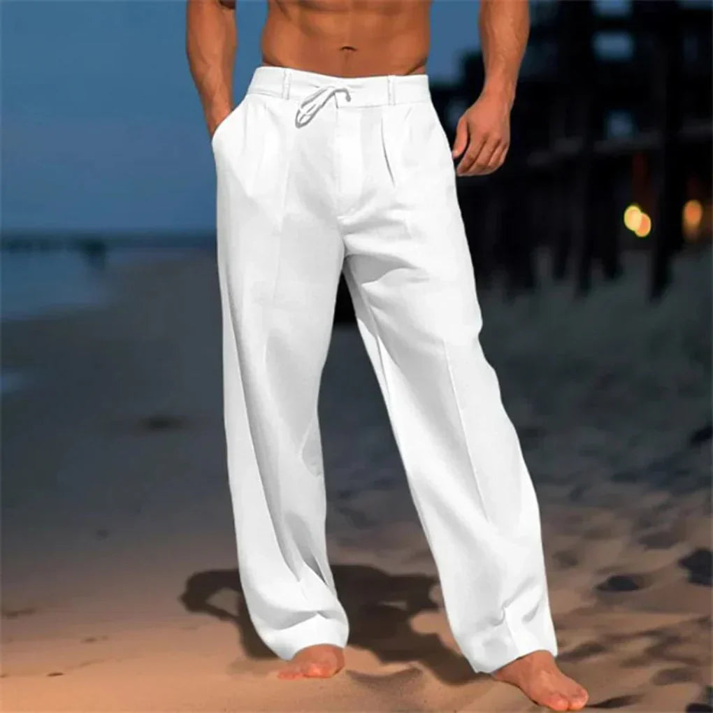 Olvoria | Men's Wide-Leg Drawstring Trousers