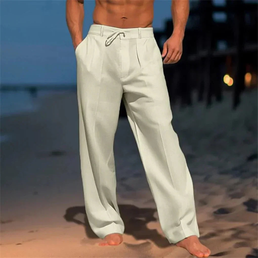 Olvoria | Men's Wide-Leg Drawstring Trousers
