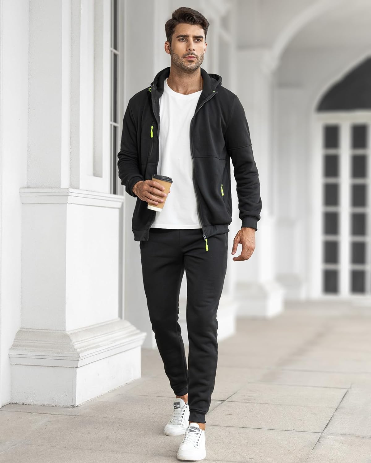 Olvoria | Men's Zip-Up Hoodie & Jogger Training Set