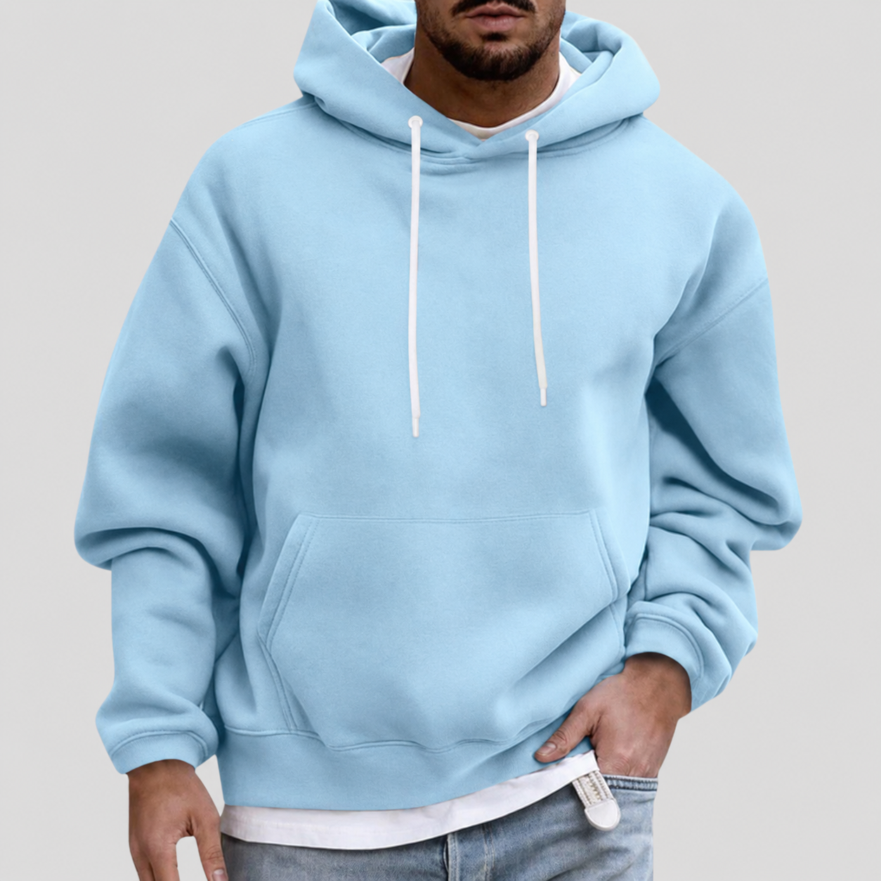 Olvoria | Men's Pullover Hoodie with Kangaroo Pockets - Image 1