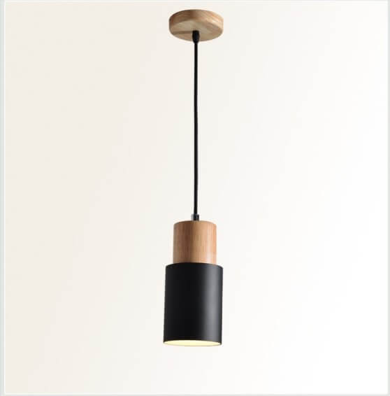Olvoria | Metal Wood Pendant Light | Modern Industrial Design