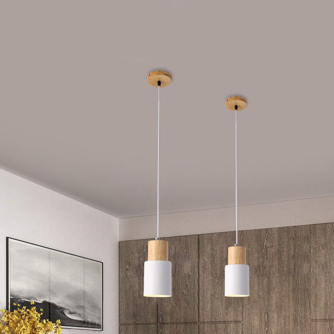Olvoria | Metal Wood Pendant Light | Modern Industrial Design