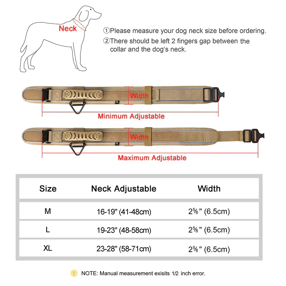 Olvoria | Military Dog Training Collar – Durable, Reflective Nylon Collar