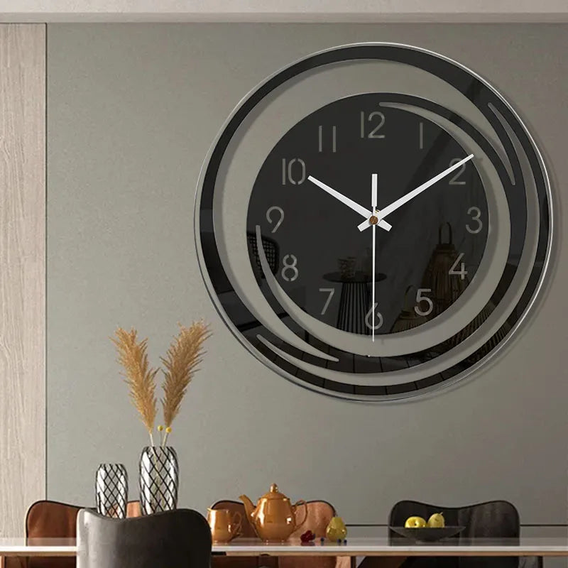 Olvoria | Modern Minimalist Wall Clock with Swirl Design