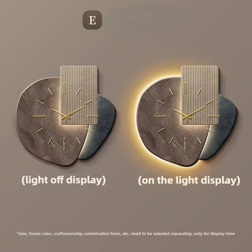 Olvoria | Modern Wall Clock with Integrated LED Light