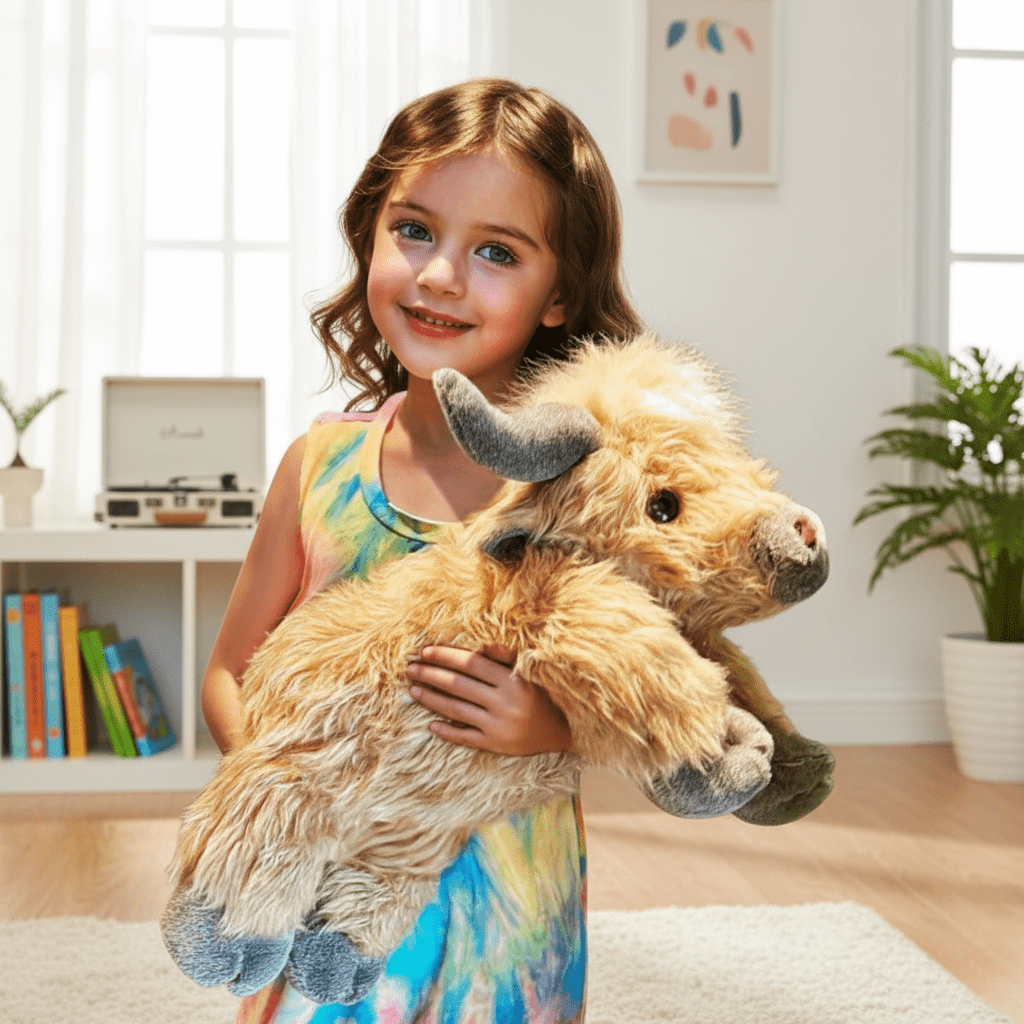 Olvoria | MOOLETTE – Lovable Highland Cow Plush with Cozy, Huggable Design