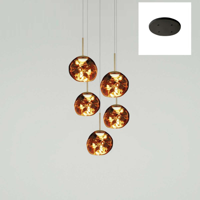 Olvoria | Multi-Arm Pendant Light | Sculptural Melt Design