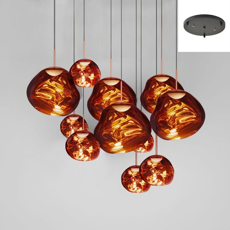 Olvoria | Multi-Arm Pendant Light | Sculptural Melt Design