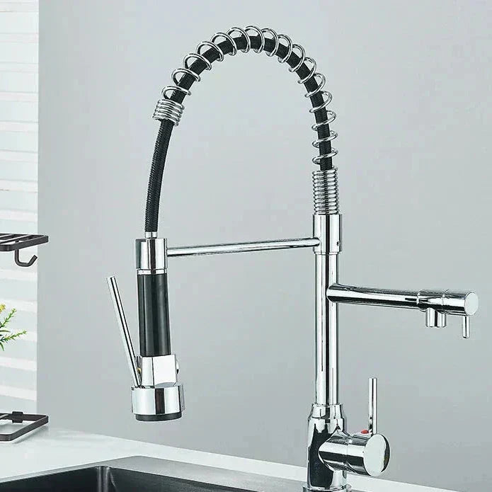Olvoria | NickelFlex Kitchen Faucet | 360° Rotation | Stainless Steel